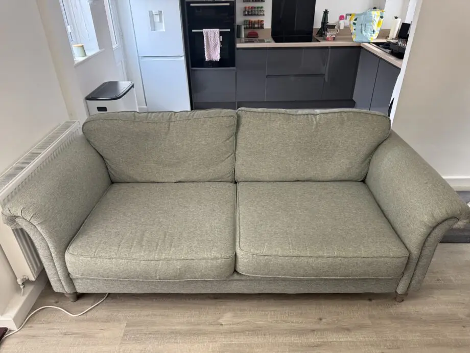 DFS Woodstock 4 Seater sofa with matching footstool