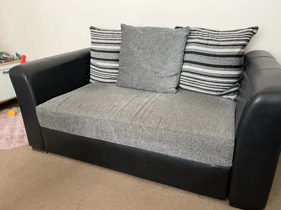 Grey & black sofa bed