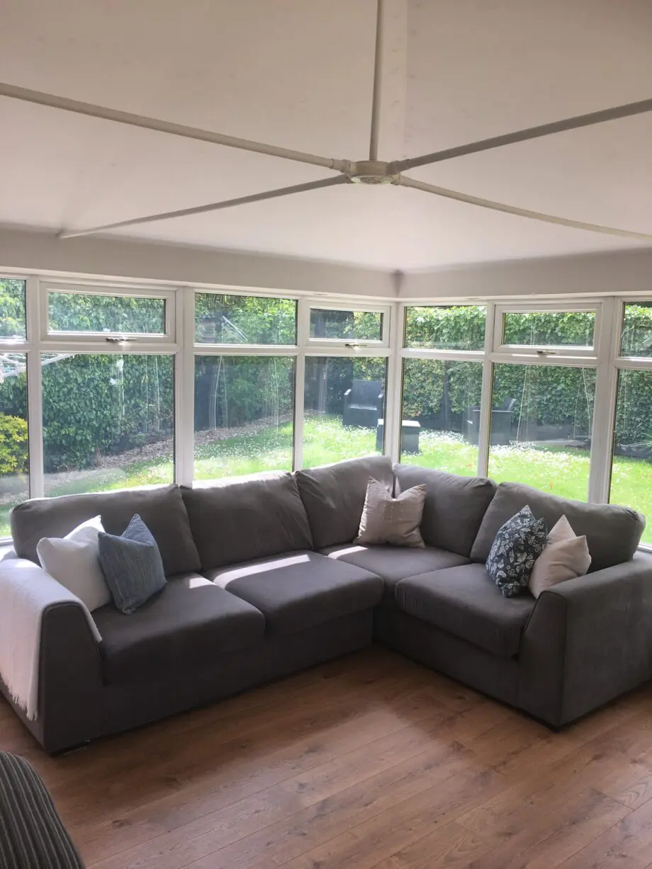 Ex-DFS grey corner sofa