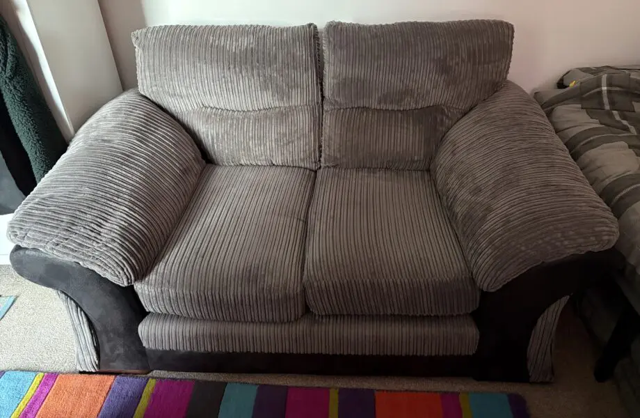 DFS two seater grey / brown great condition