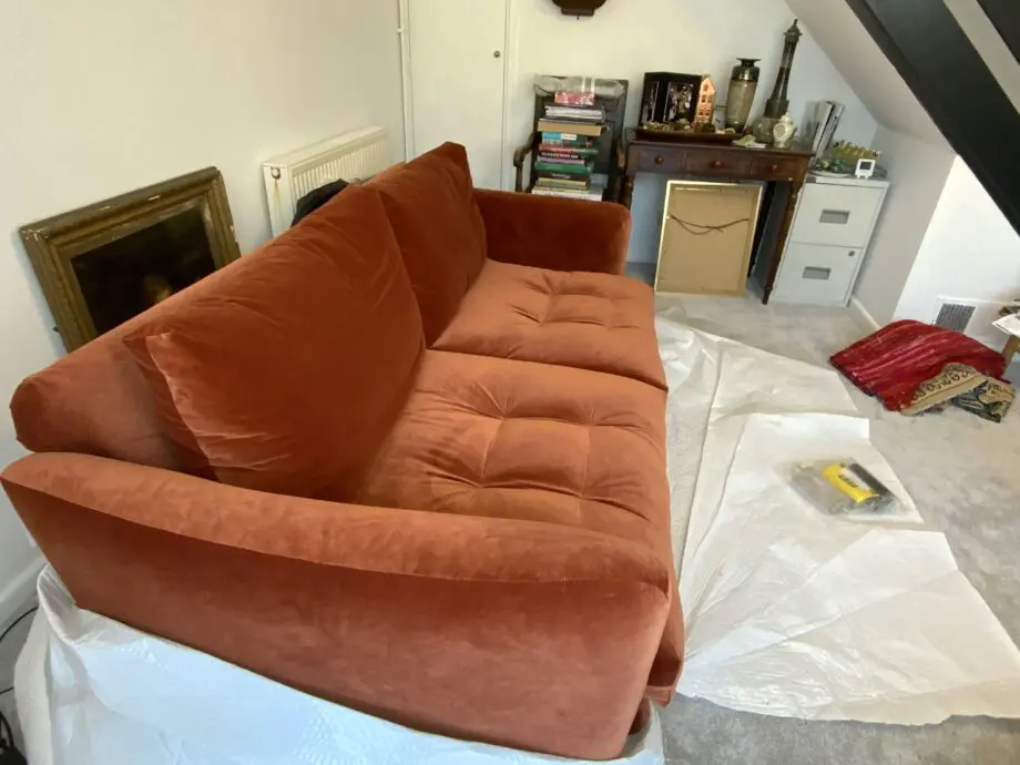 LOAF Sofa Banofee LARGE sofa velvet Orange color