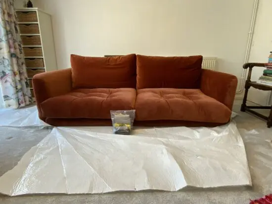 LOAF Sofa Banofee LARGE sofa velvet Orange color