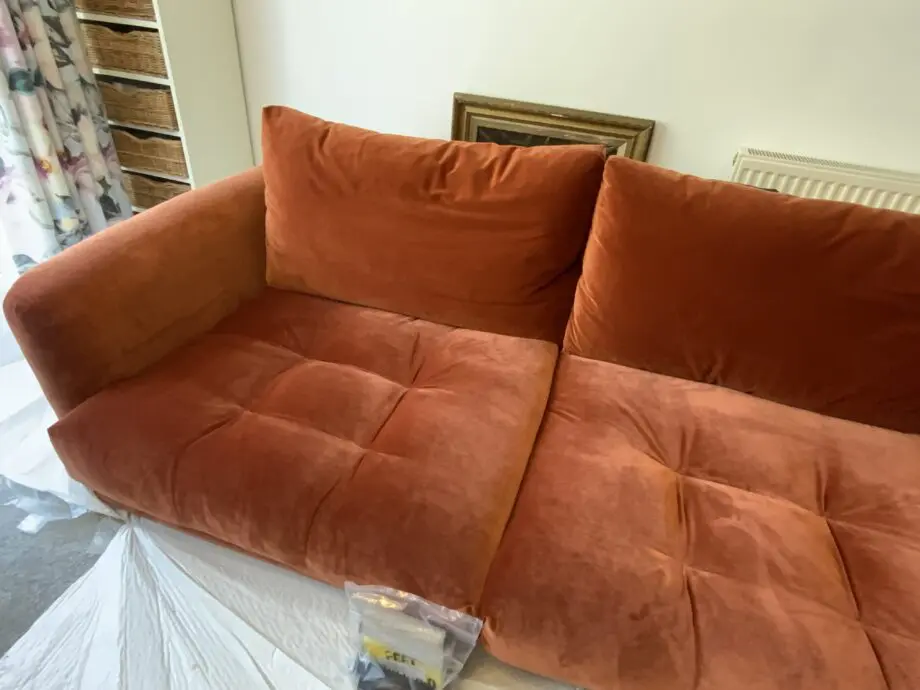 LOAF Sofa Banofee LARGE sofa velvet Orange color