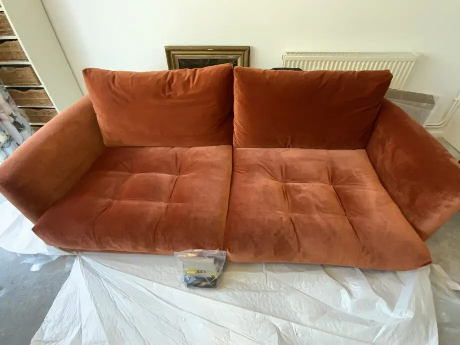 LOAF Sofa Banofee LARGE sofa velvet Orange color