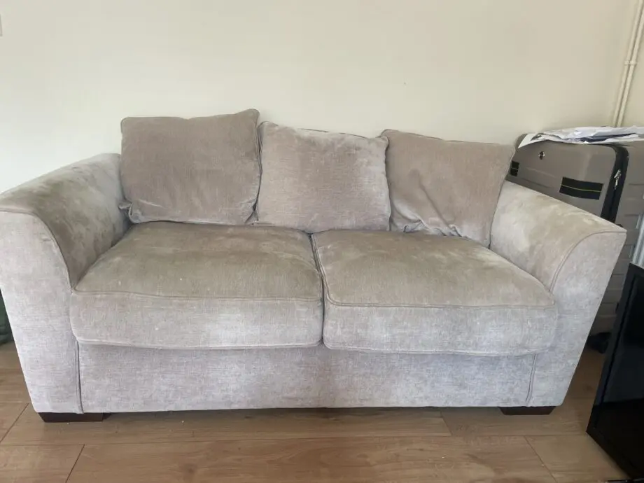3 Seater beige sofa