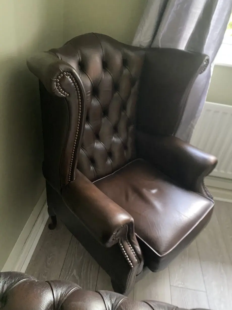 Chesterfield sofa and chairs