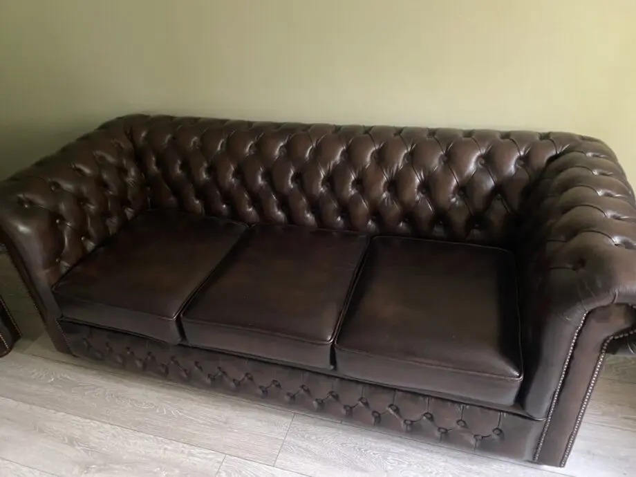 Chesterfield sofa and chairs