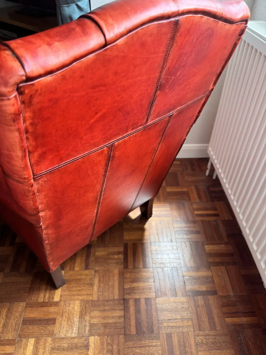 Chesterfield Deep Red Leather Armchair
