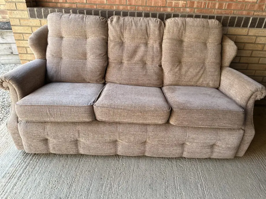Brown 3 seater sofa