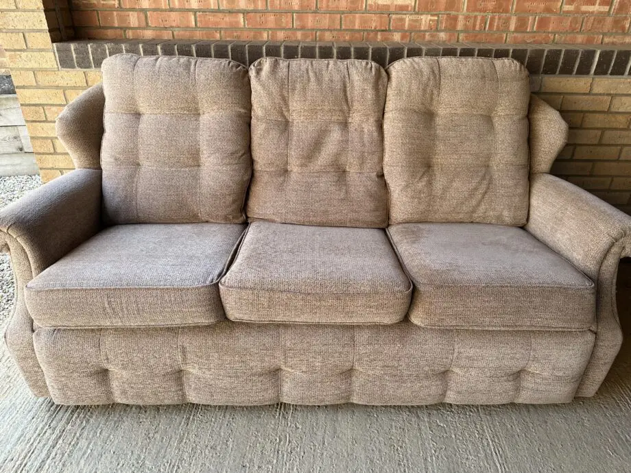 Brown 3 seater sofa