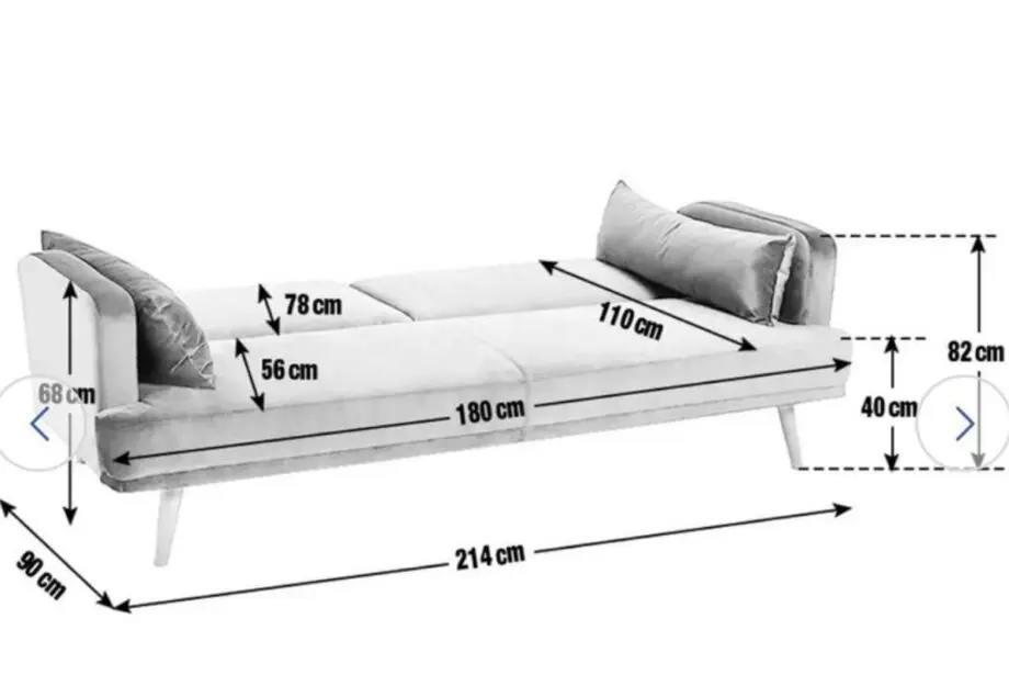 Metal Action Sofa bed - Emerald Green - Sofa bed