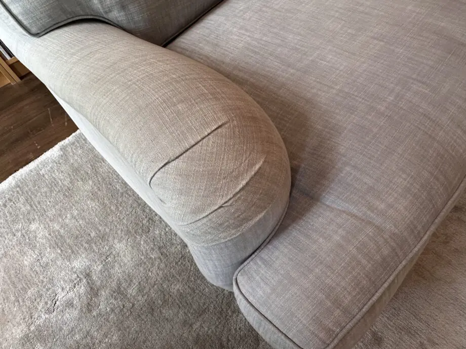 John Lewis Otley Medium 2 Seater Sofa French style blue/grey linen.