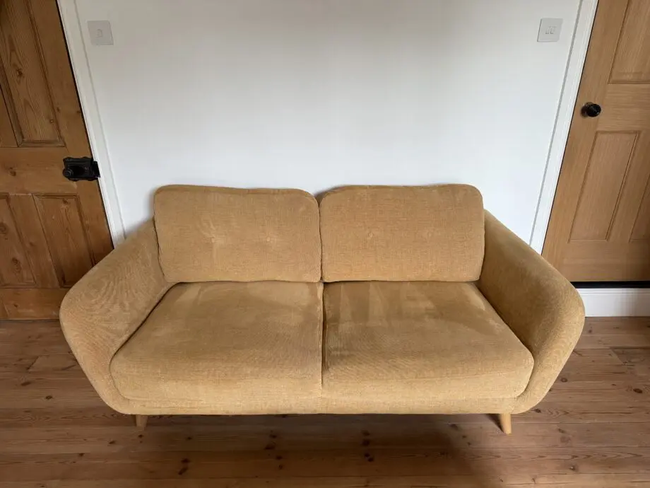 John Lewis Arlo Medium 2 Seater Sofa - Mid Century Modern style - yellow / Mustard