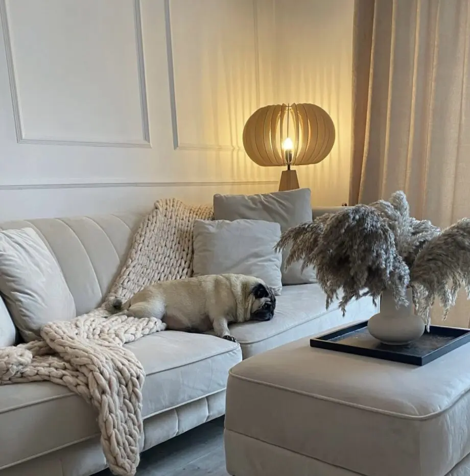 Steam Cleaned 3 Seater Sofology Sofa and Storage Pouffe - Fluted Isla Beige