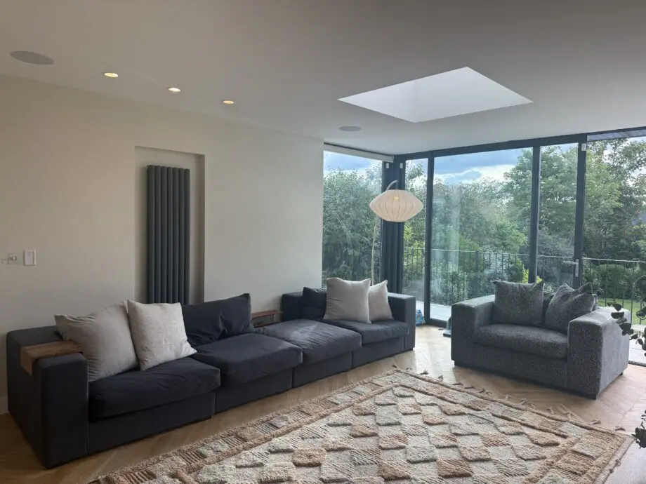Raft modular sofa - charcoal/petrol - usually £4k - can be sofa bed or straight line