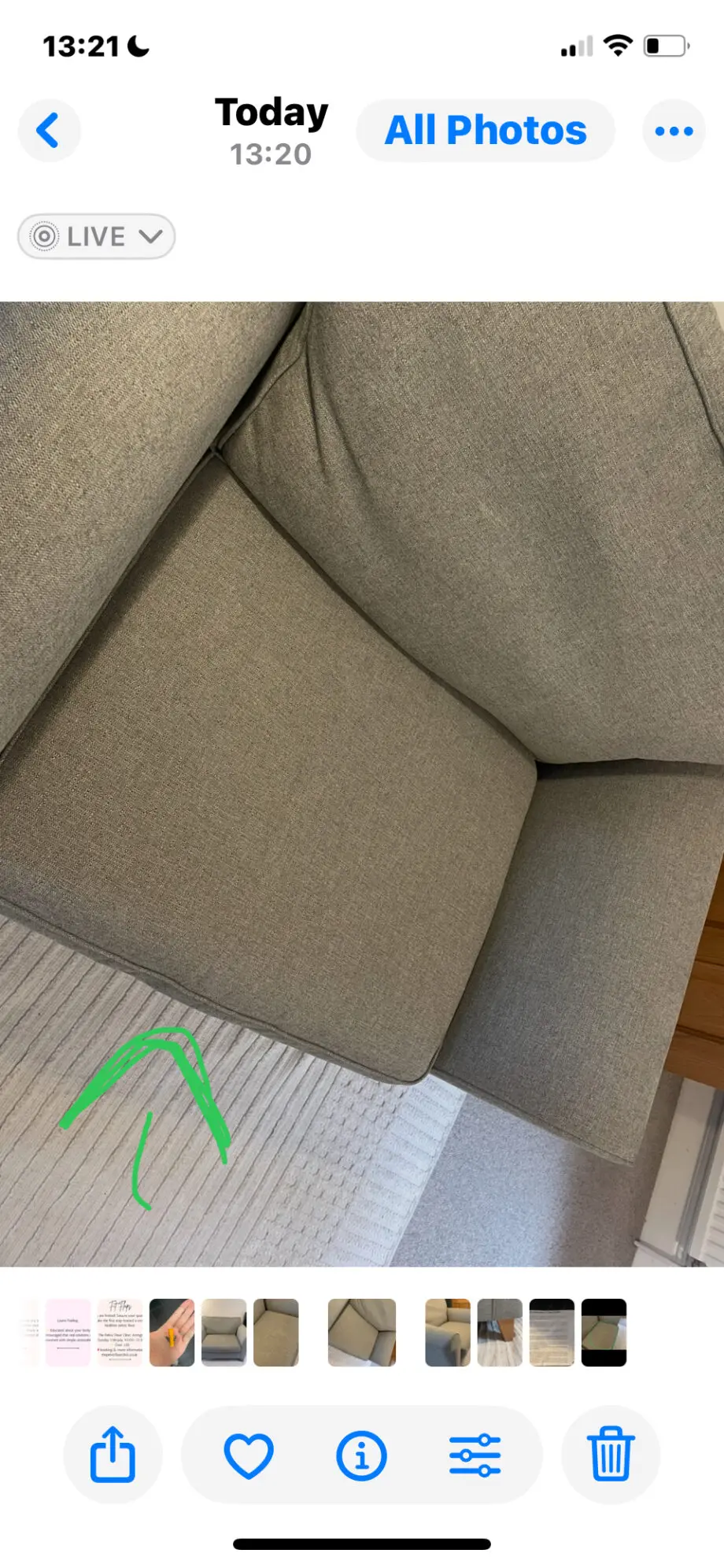 Grey John Lewis love seat