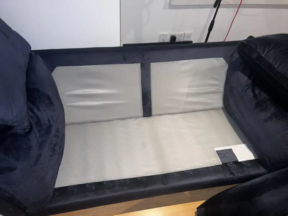 Finch Medium 3 Seater Sofa - Navy Blue - Velvet