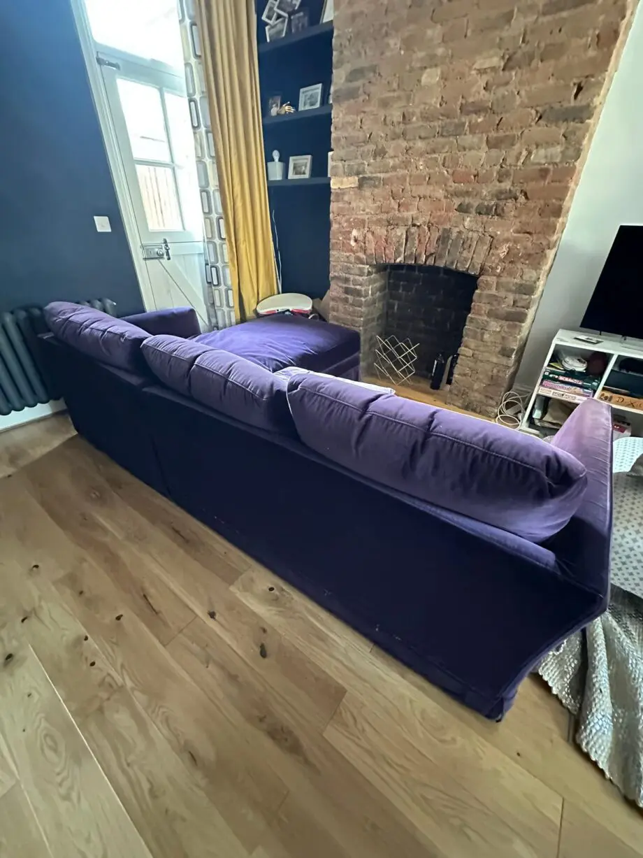 Sofa.com Otto medium chaise sofa in damsen smart velvet