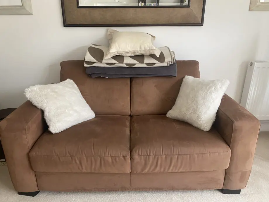 Natuzzi suede 2 seater sofa