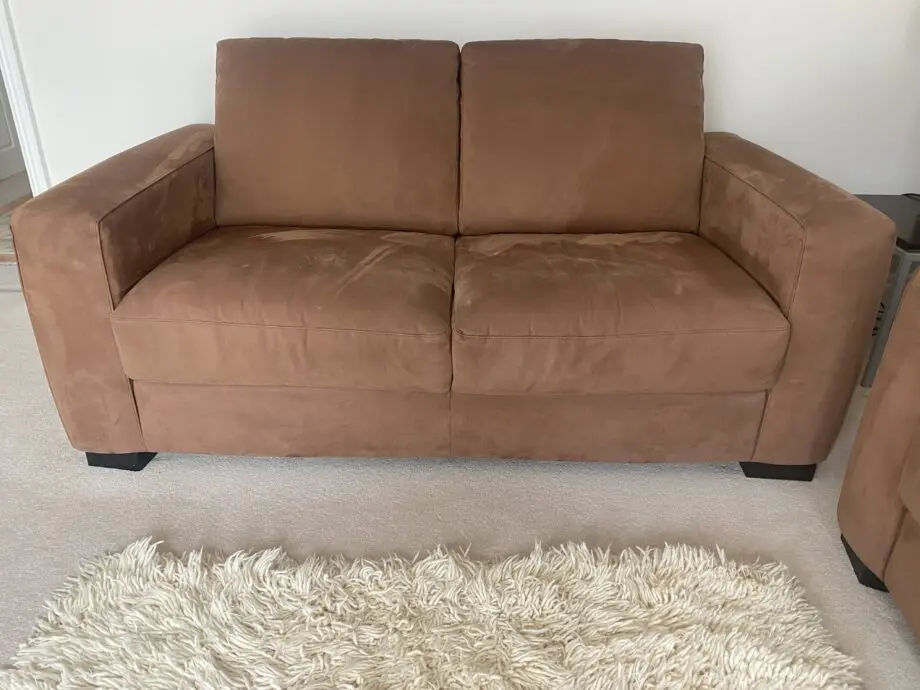 Natuzzi suede 2 seater sofa