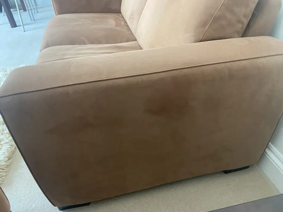 Natuzzi suede 2 seater sofa