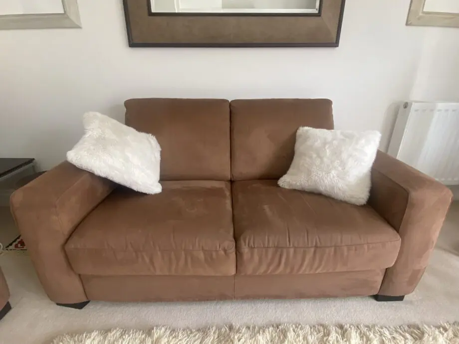 Natuzzi suede 2 seater sofa