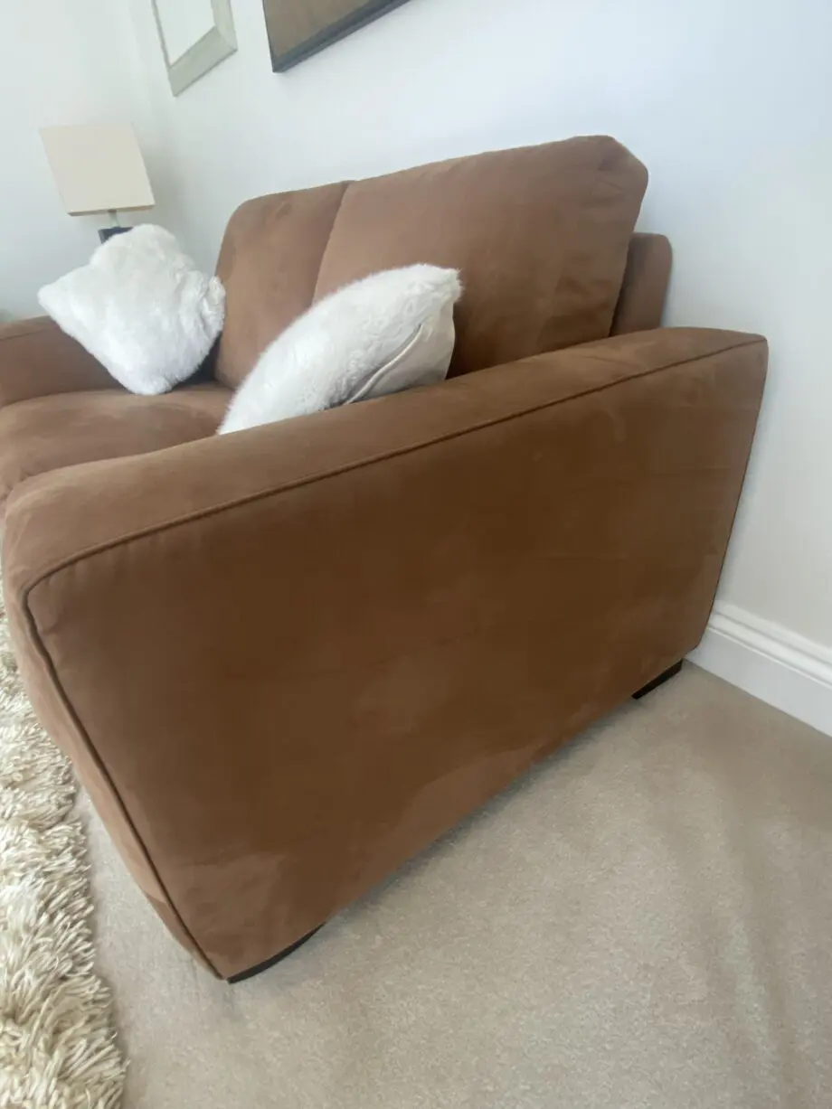Natuzzi suede 2 seater sofa