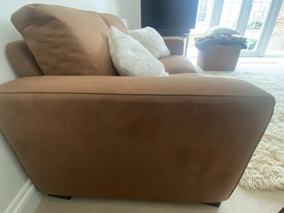 Natuzzi suede 2 seater sofa