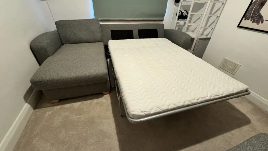 DFS teal Layla 3-seater sofa bed