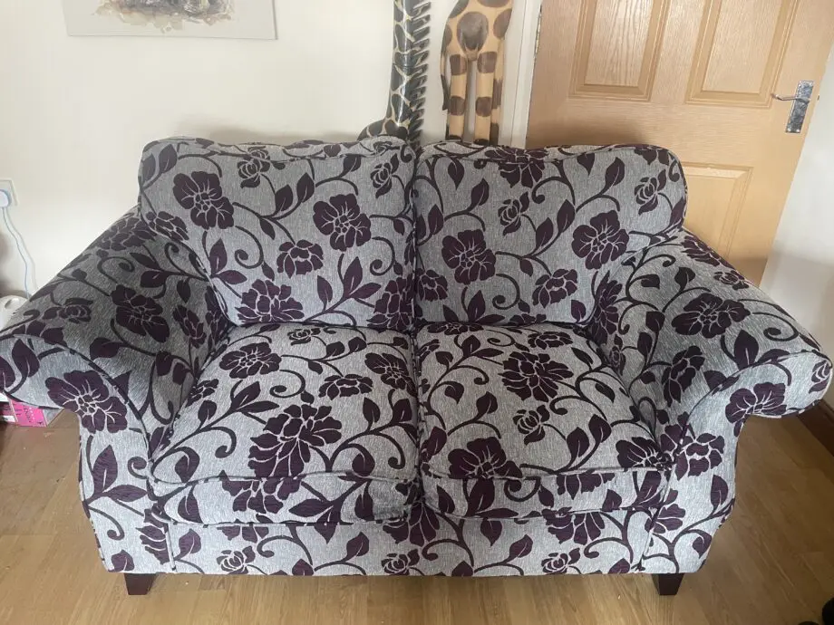Grey with purple pattern 2&3 seater