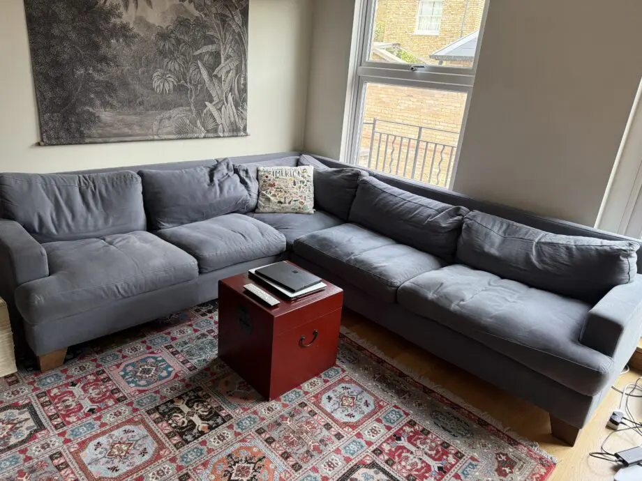 Sofa.com blue corner sofa