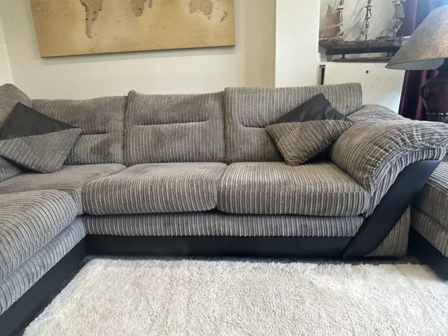 DFS Jumbo cord beige / brown sofa