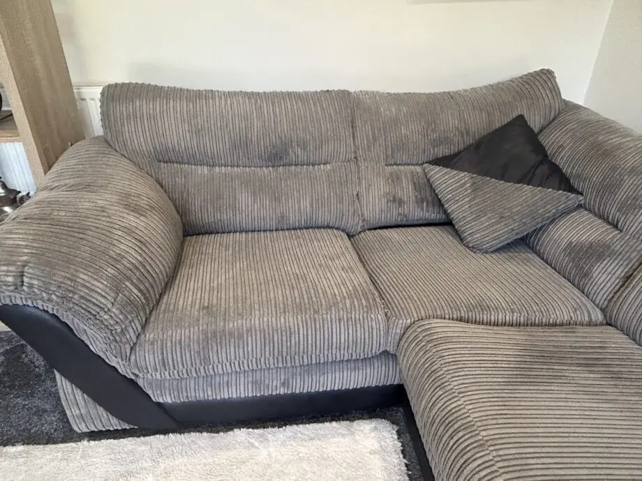 DFS Jumbo cord beige / brown sofa