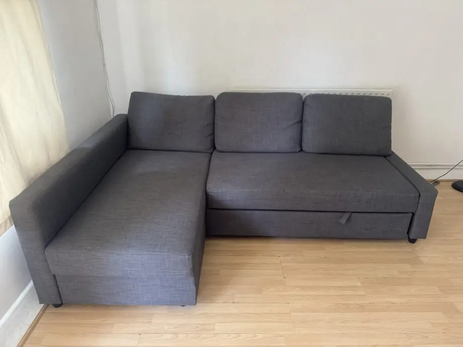 Friheten corner sofa bed dark grey