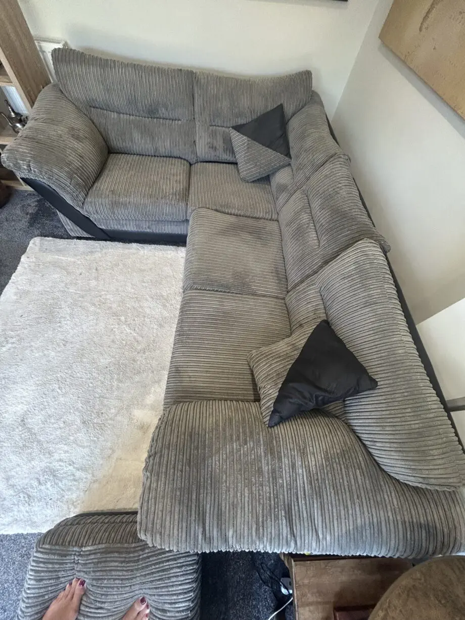DFS Jumbo cord beige / brown sofa