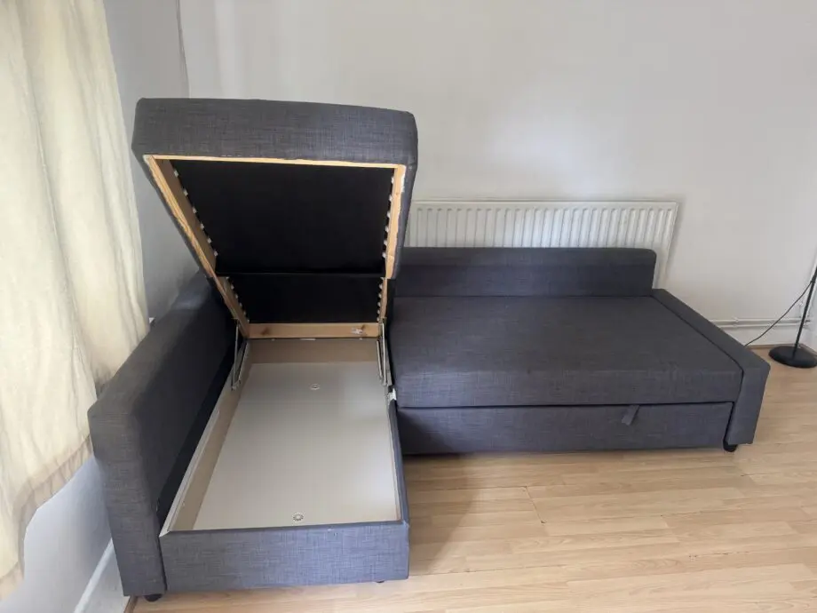Friheten corner sofa bed dark grey