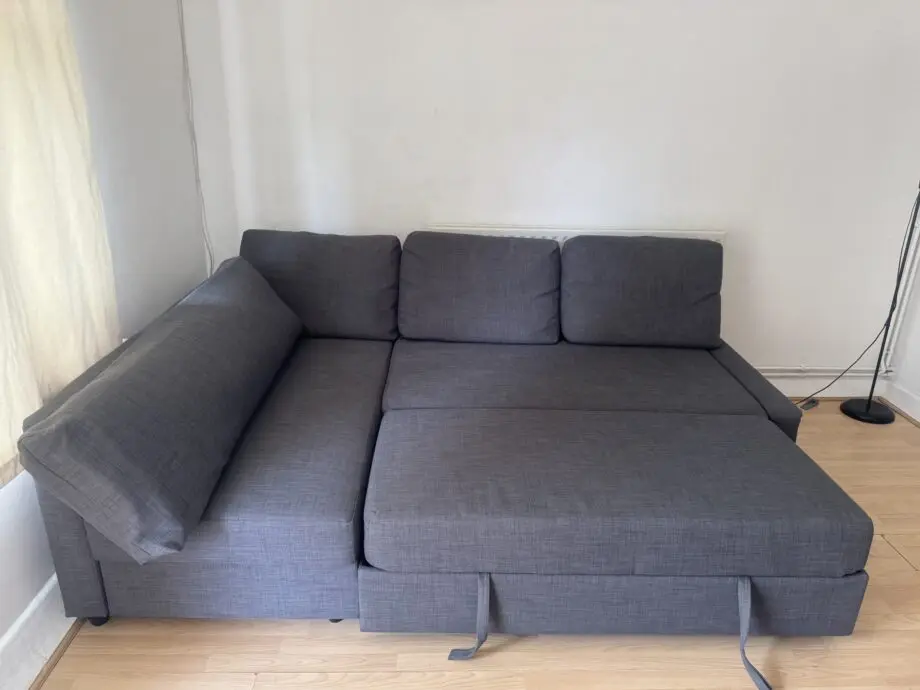 Friheten corner sofa bed dark grey