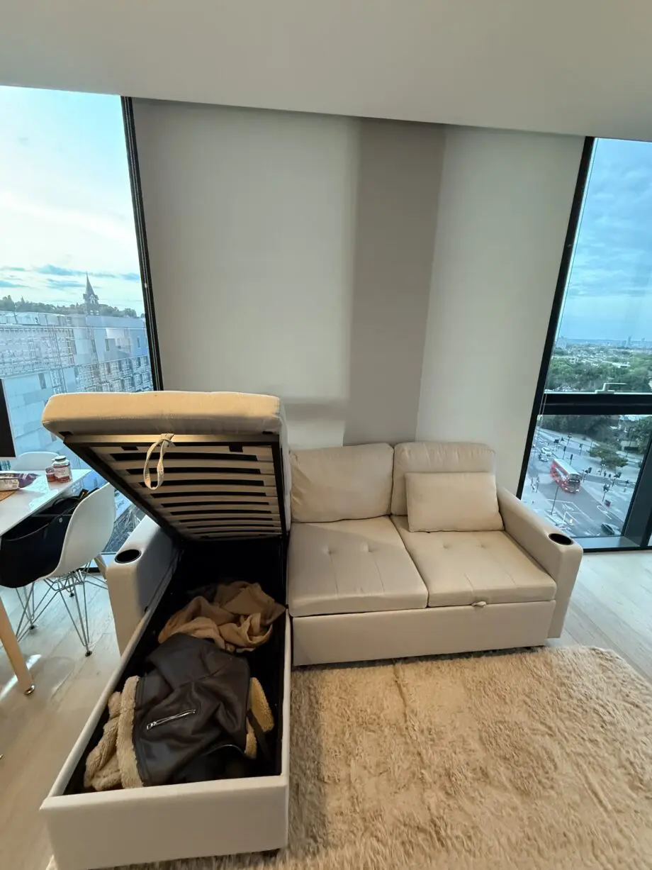 3 Seater L shape Sofa Bed with storage and pull out sofa