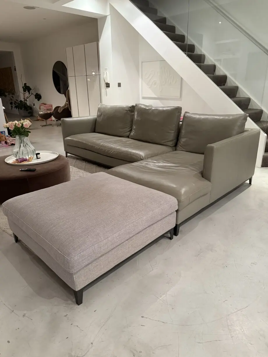 Camerich Crescent L-Shape Sofa & Ottoman