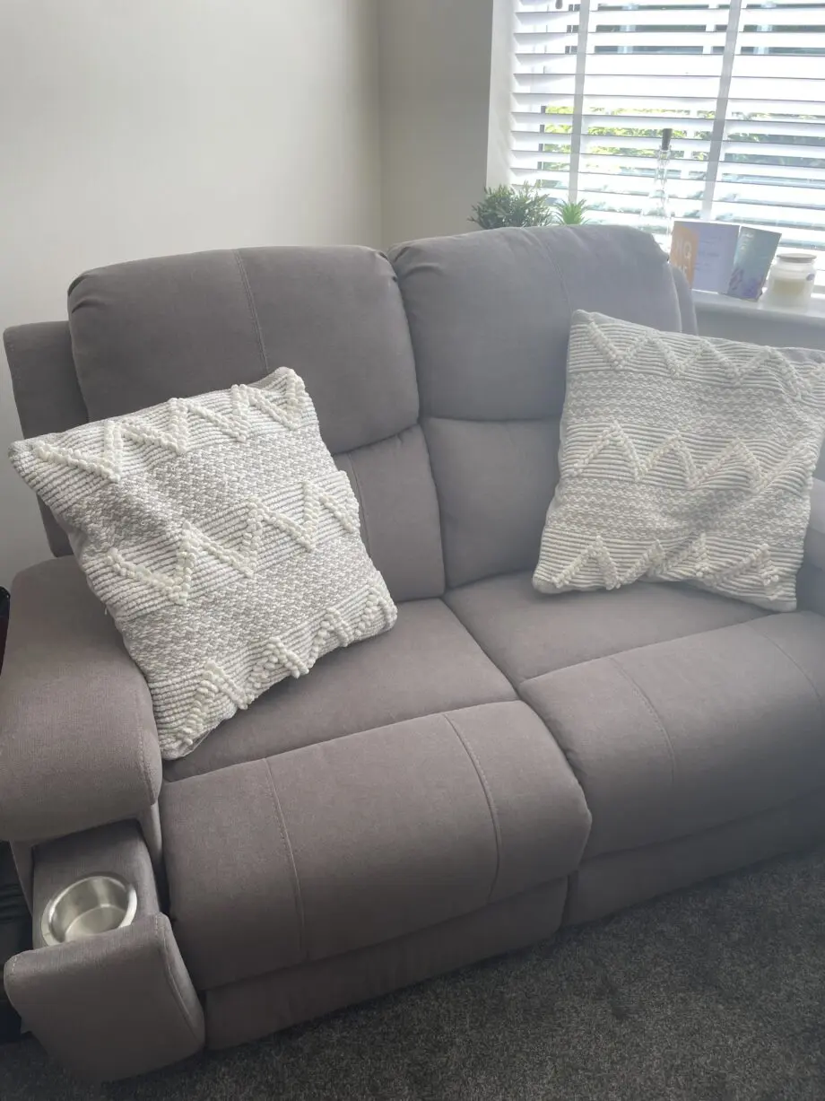 Ledbury 2 Seater Grey Fabric Manual Recliner Sofa
