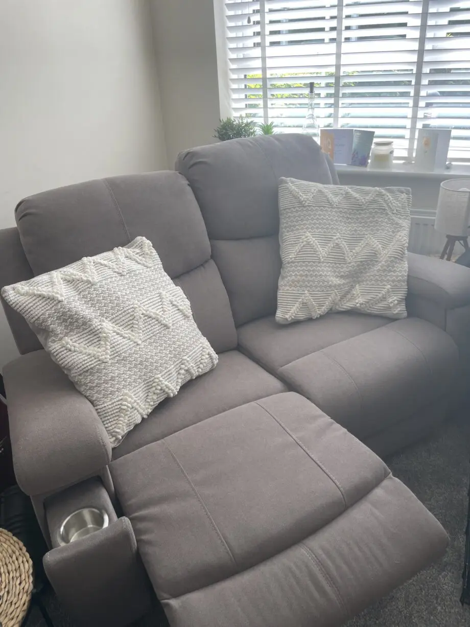 Ledbury 2 Seater Grey Fabric Manual Recliner Sofa