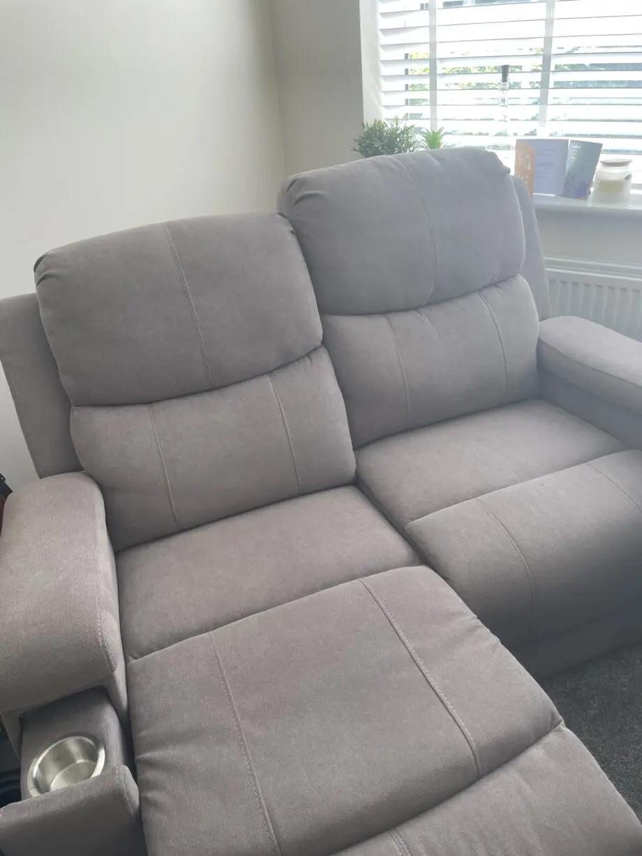 Ledbury 2 Seater Grey Fabric Manual Recliner Sofa