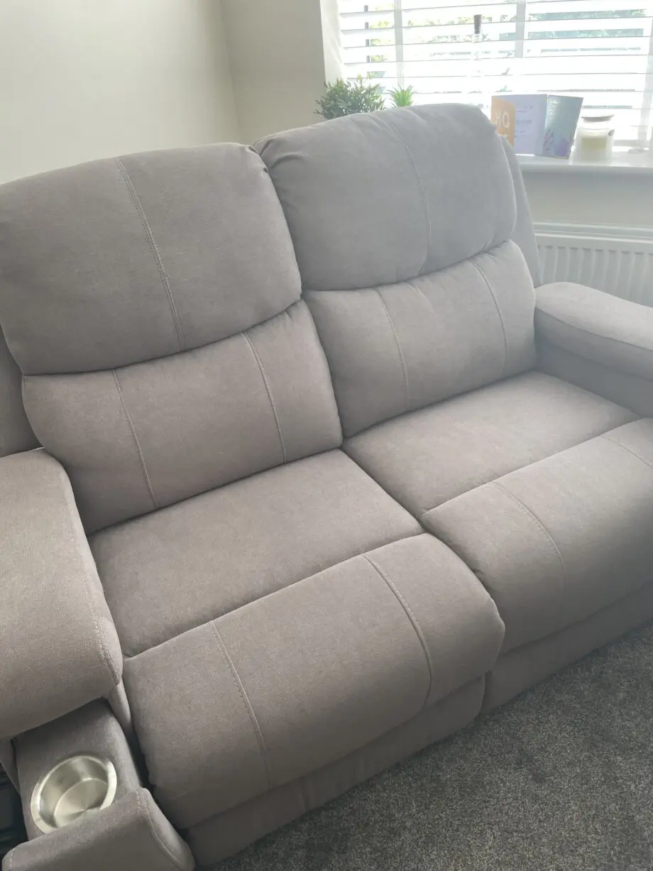 Ledbury 2 Seater Grey Fabric Manual Recliner Sofa