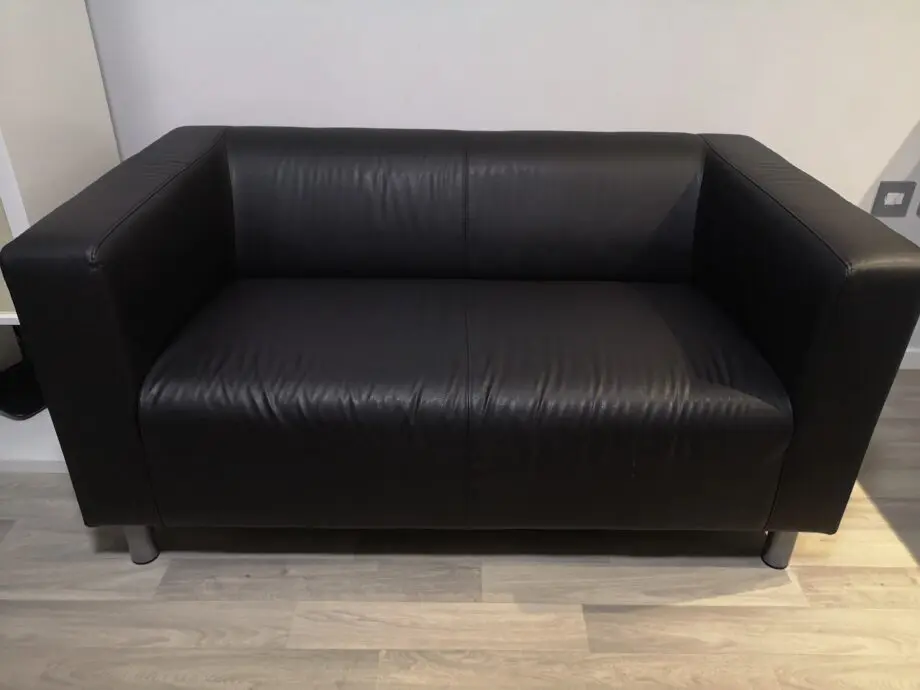 Ikea Black two seater sofa