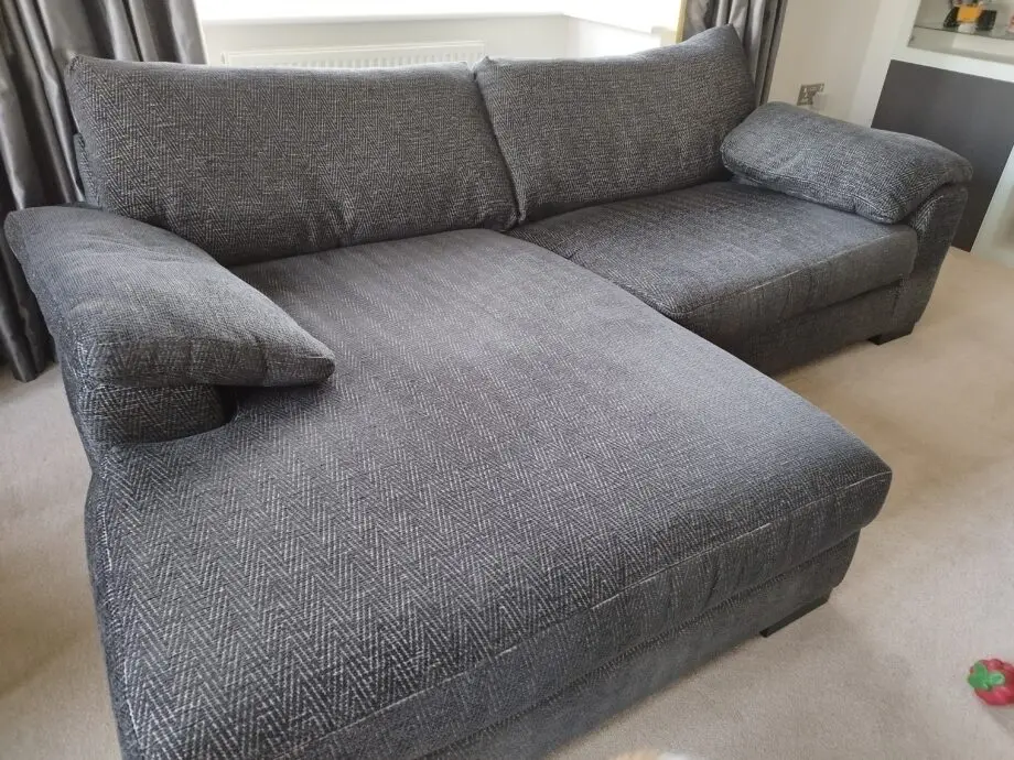 Sofology charcoal Coco 4 seaters chaise
