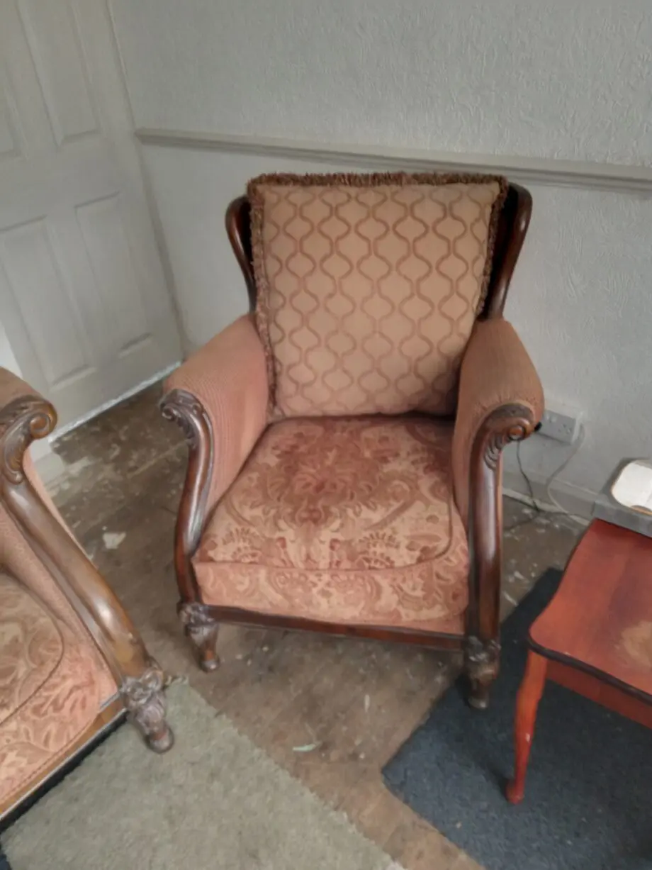 Chinese regency sofa n chair
