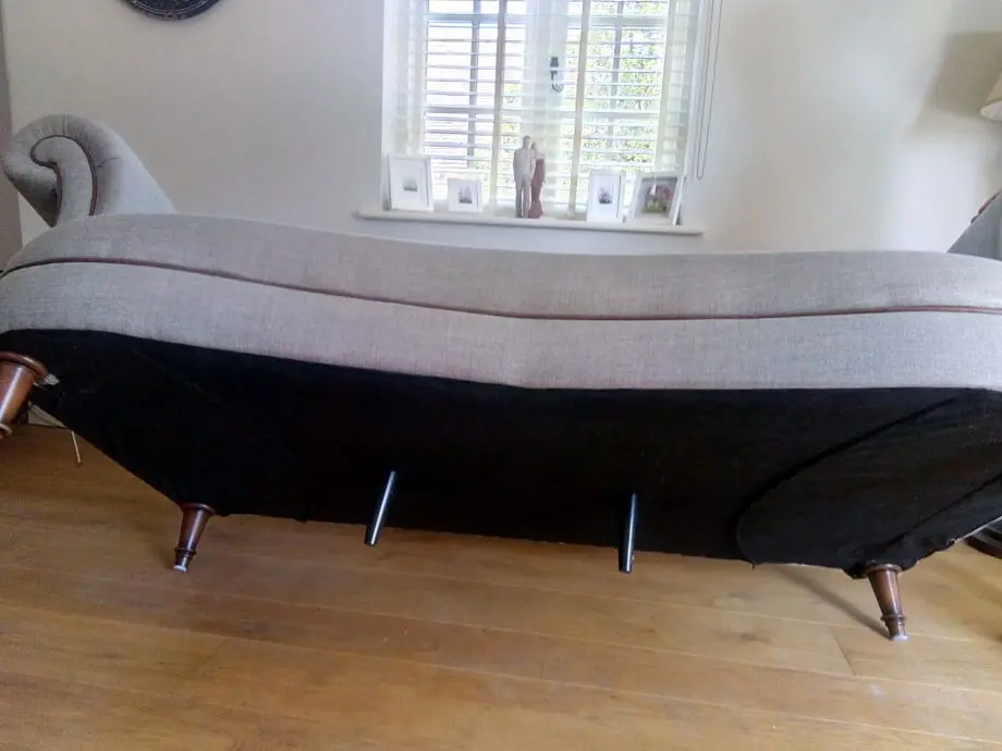 DFS Grey 3 seater sofa with matching footstool