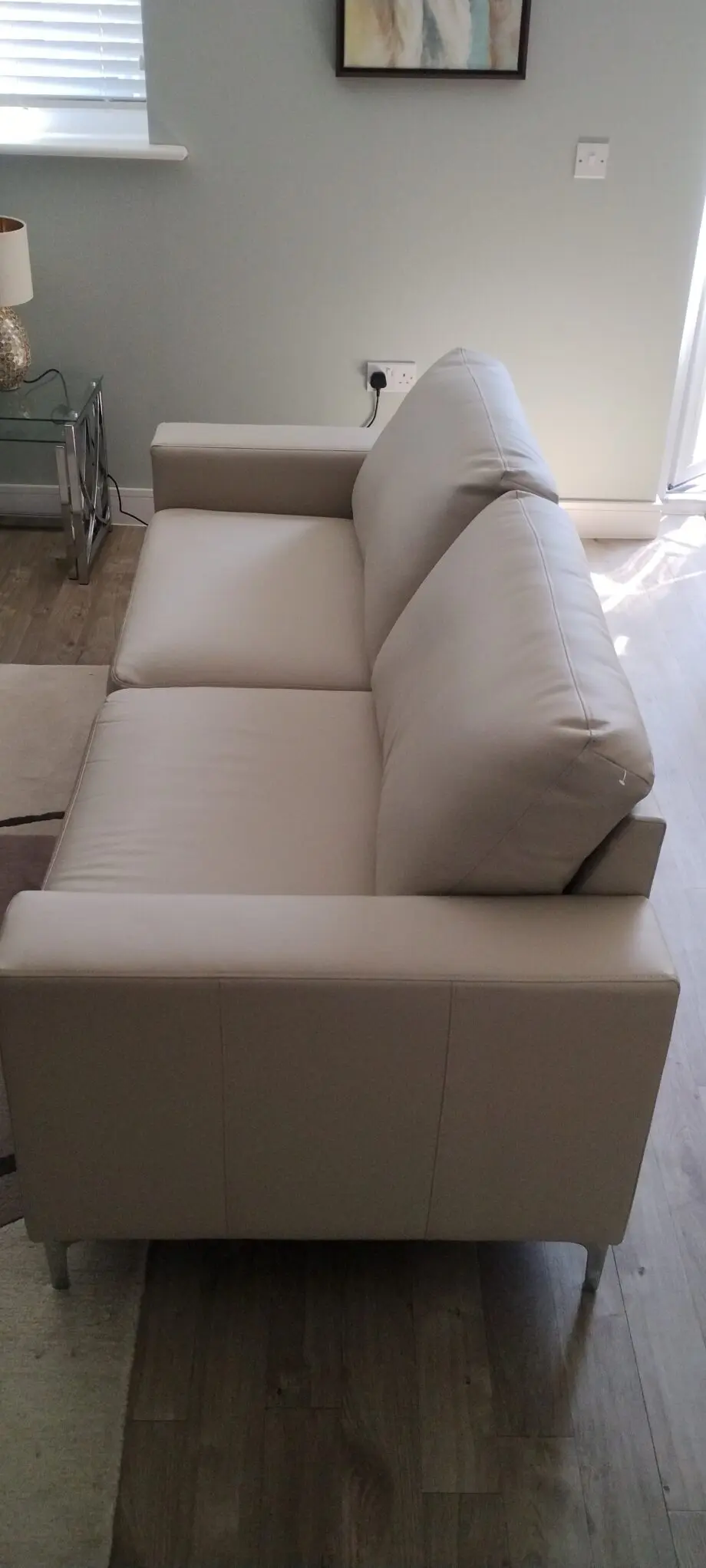 Neutral/Oatmeal 3 Seater Modern Sofa