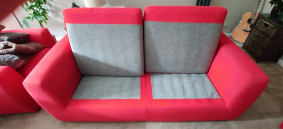 DFS Red Fabric 3 Seater Sofa - Immaculate Condition