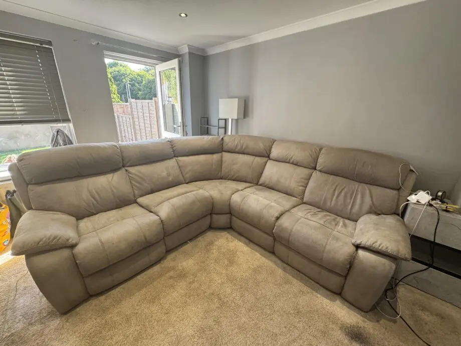 Furniture village Grey corner power recliner